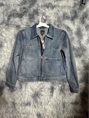 Wild Fable Denim Jacket with Front Pockets and Button Detail